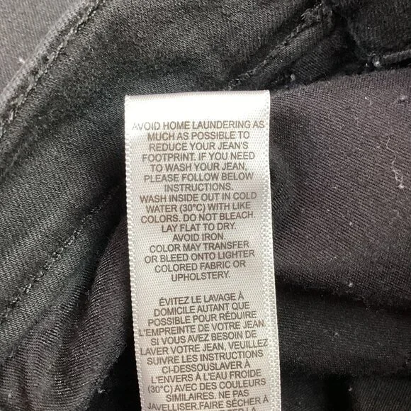 Frame Le High Straight Black Denim Jeans Womens 31 - Picture 12 of 12